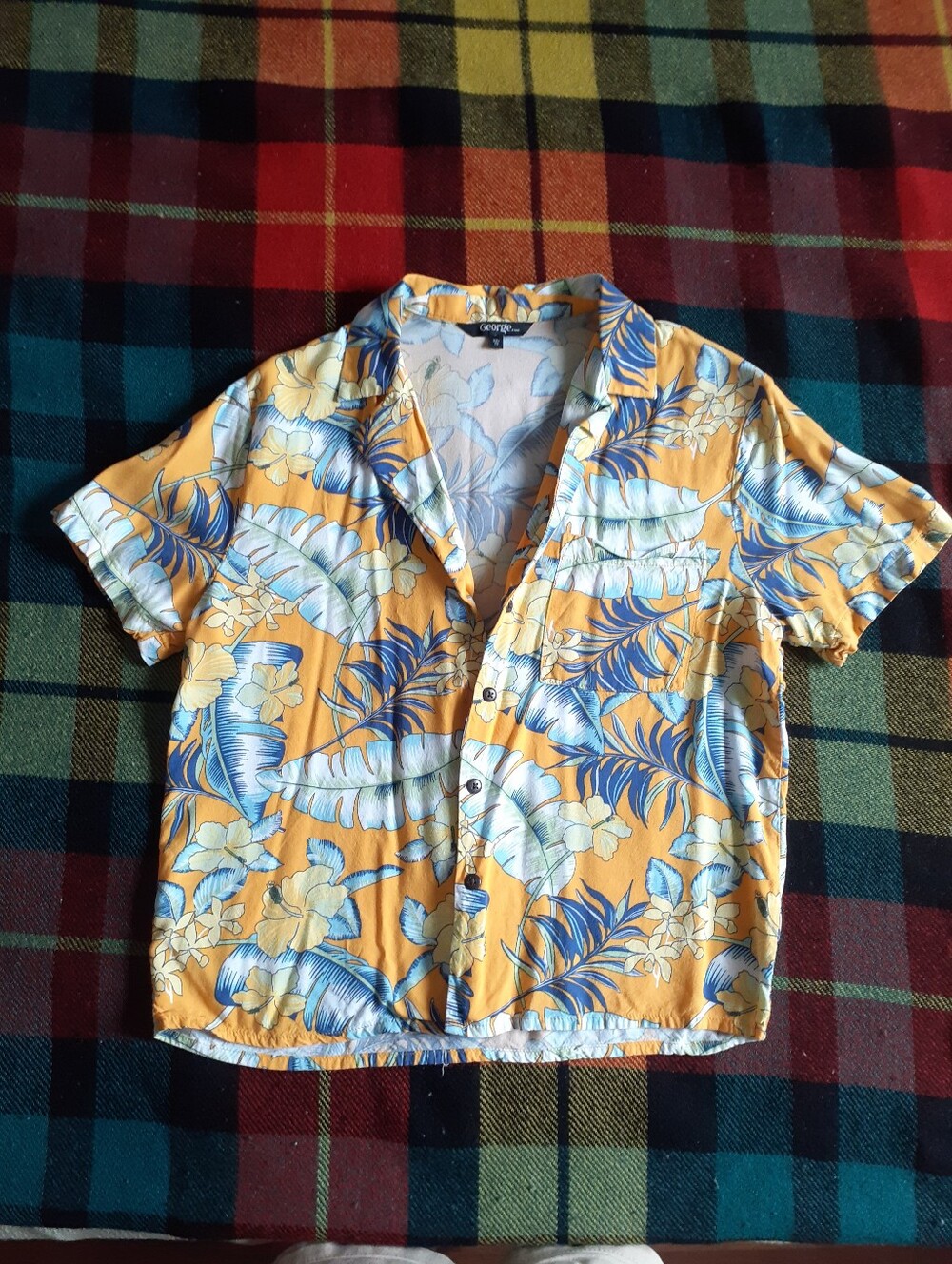 Hawaiian Yellow Floral Shirt
